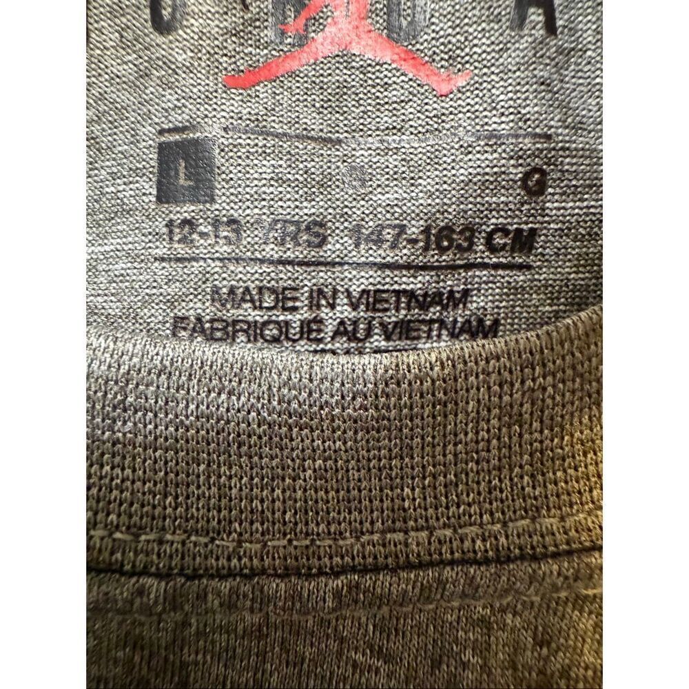 Jordan Boys Air Jordan Jumpman Crewneck Short Sleeve Gray Black Size Large 12-13